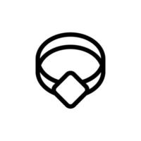 Ring icon vector. Isolated contour symbol illustration vector