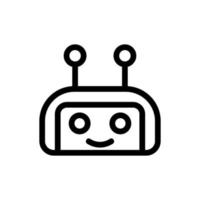 Robot icon vector. Isolated contour symbol illustration vector