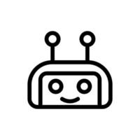 Robot icon vector. Isolated contour symbol illustration vector