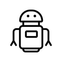 Robot icon vector. Isolated contour symbol illustration vector