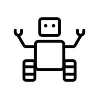 Robot icon vector. Isolated contour symbol illustration vector
