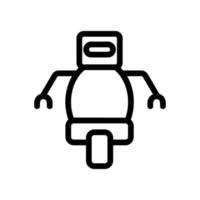Robot icon vector. Isolated contour symbol illustration vector