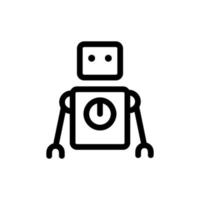 Robot icon vector. Isolated contour symbol illustration vector