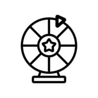 Roulette casino icon vector. Isolated contour symbol illustration vector