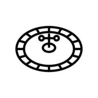 Roulette casino icon vector. Isolated contour symbol illustration vector