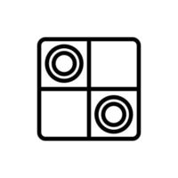 game checkers icon vector outline illustration