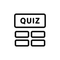 quiz game icon vector outline illustration
