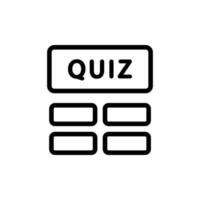 quiz game icon vector outline illustration