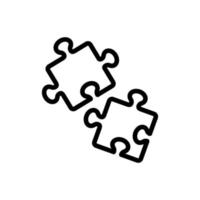 puzzle game icon vector outline illustration