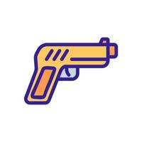 Weapon criminal icon vector. Isolated contour symbol illustration vector
