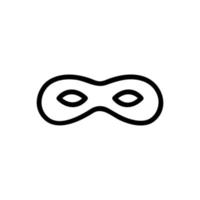 Mask criminal icon vector. Isolated contour symbol illustration vector