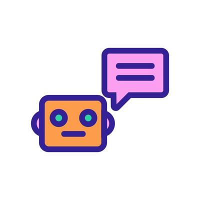 Robot icon vector. Isolated contour symbol illustration