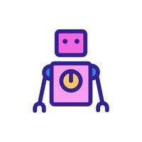 Robot icon vector. Isolated contour symbol illustration vector