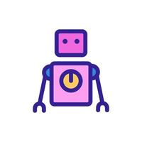 Robot icon vector. Isolated contour symbol illustration vector