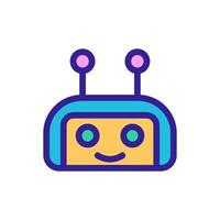 Robot icon vector. Isolated contour symbol illustration vector