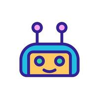 Robot icon vector. Isolated contour symbol illustration vector