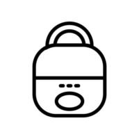 rice cooker icon vector outline illustration