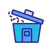 pour rice in slow cooker icon vector outline illustration