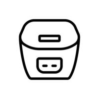 slow cooker top view icon vector outline illustration