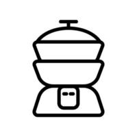 double boiler icon vector outline illustration