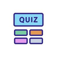 quiz game icon vector outline illustration