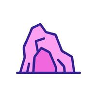 mountain range icon vector. Isolated contour symbol illustration vector