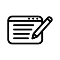 write a review of the vector icon. Isolated contour symbol illustration