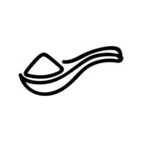 special spoon for rice icon vector outline illustration