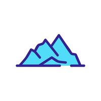 mountain range icon vector. Isolated contour symbol illustration vector