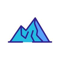 mountain range icon vector. Isolated contour symbol illustration vector