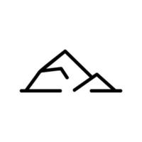 mountain range icon vector. Isolated contour symbol illustration vector