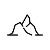 mountain range icon vector. Isolated contour symbol illustration vector