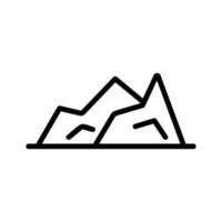 mountain range icon vector. Isolated contour symbol illustration vector