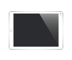realistic tablet pc with empty screen isolated vector