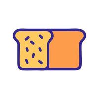 loaf of rice bread icon vector outline illustration