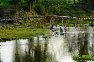 villagers are struggling for water in village. photo