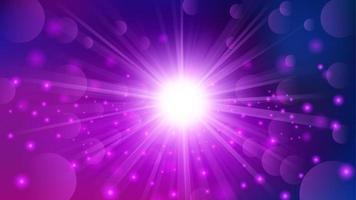 Violet Light Shining Background, Elegant Illuminated Light. Widescreen Vector Illustration