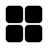 Four squares window icon vector