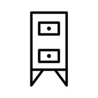 Two drawer line style icon vector