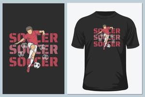 camiseta de jugador de fútbol vector