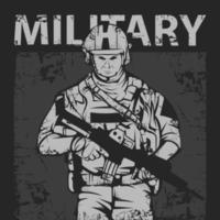 ilustración vectorial militar vector