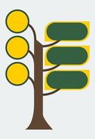 Editable Branched Tree Illustration Infographic Template Vector for Data Visualization