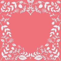 Editable Floral Illustration Vector Template for Wedding Text Background