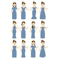 Flat design group of bridesmaids vector