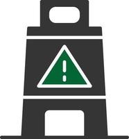 Wet Floor Glyph Two Color vector