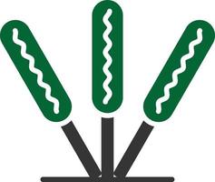 Corn Dog Glyph Two Color vector