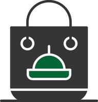 Bag Glyph Two Color vector