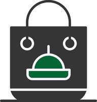 Bag Glyph Two Color vector