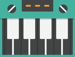 icono plano de piano vector