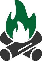 Fire Pollution Glyph Two Color vector